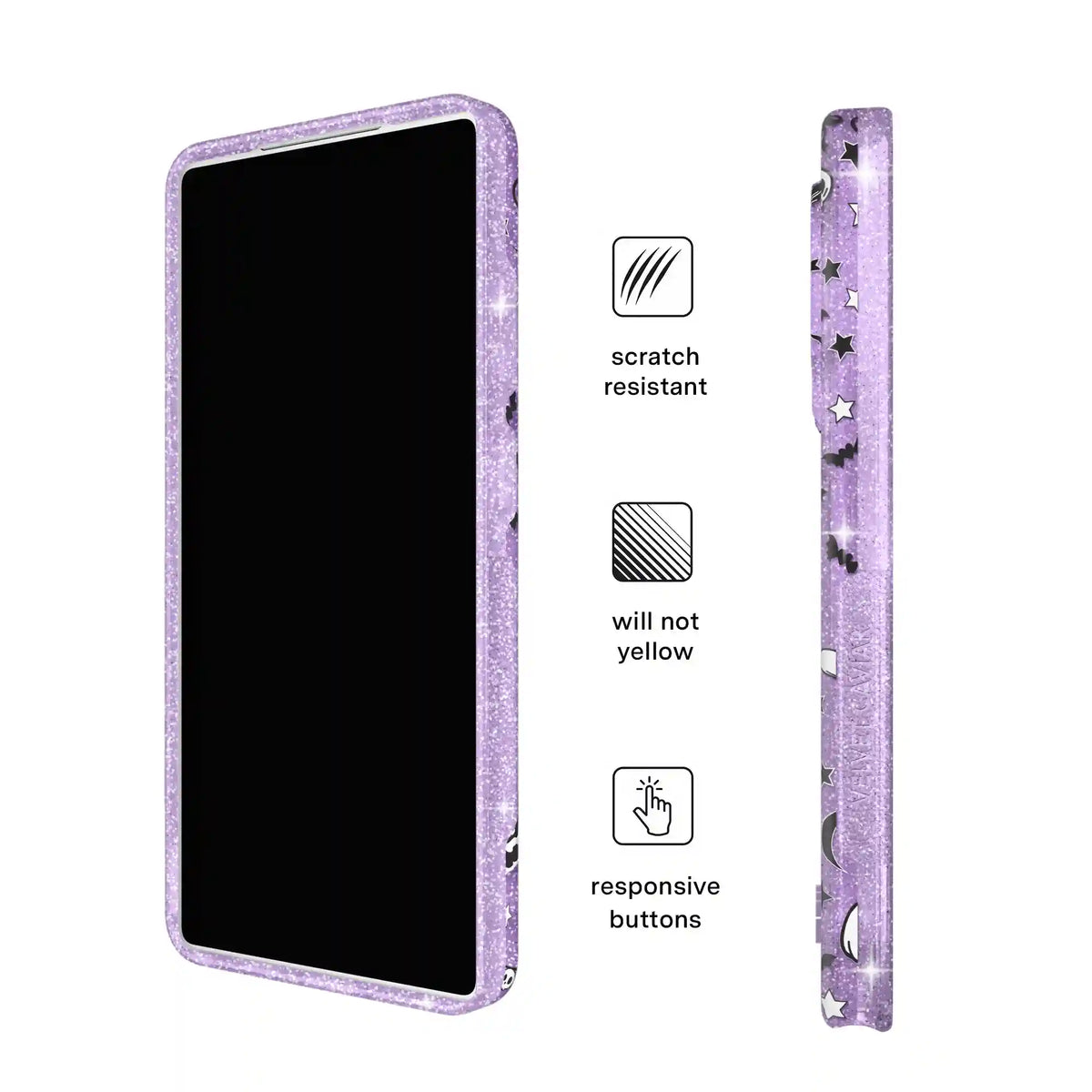 Witchy Lilac Glitter Samsung Case