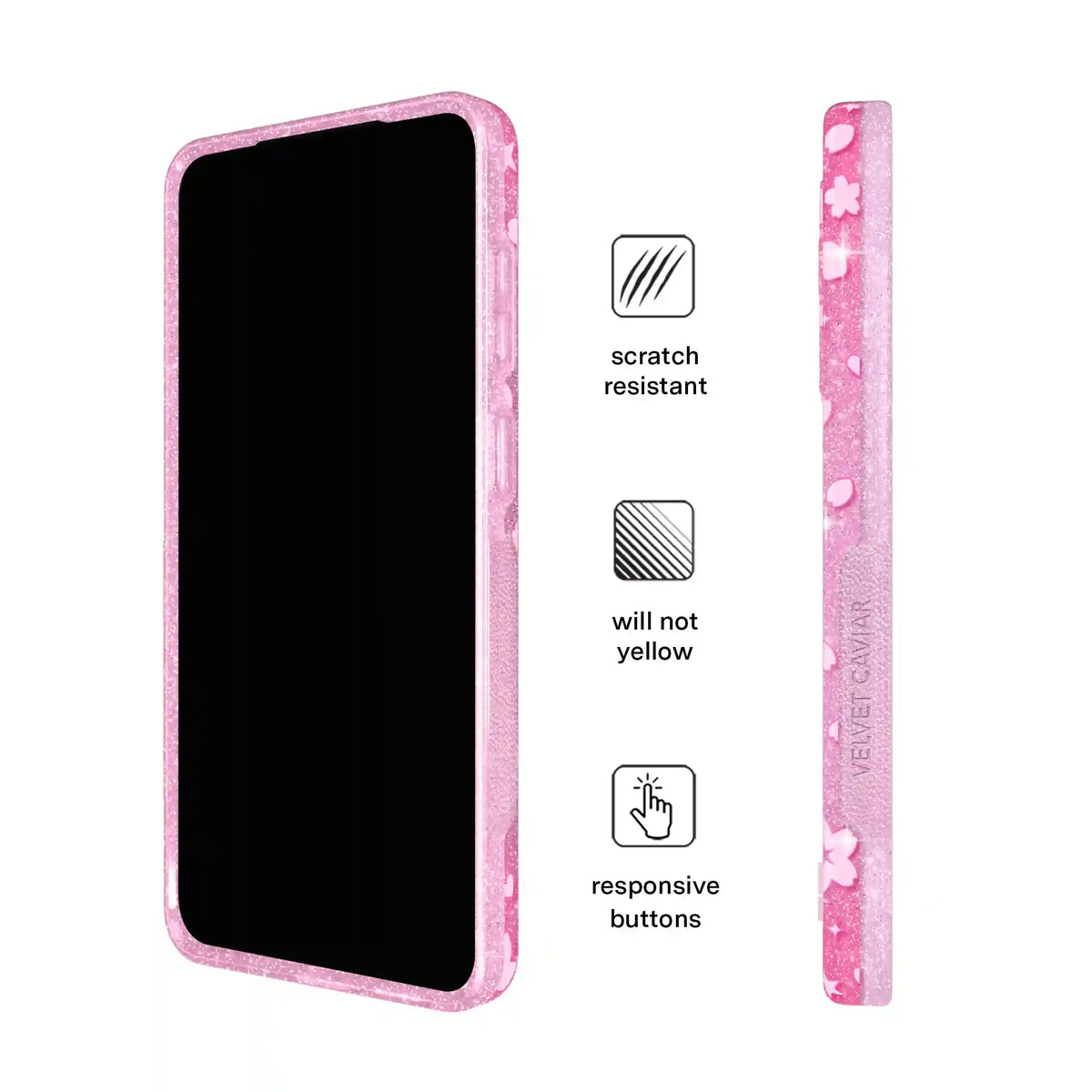 Cherry Blossom Glitter Samsung Case