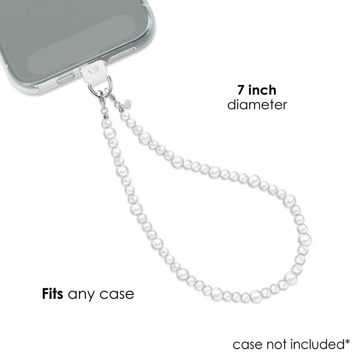 White Pearl Phone Charm