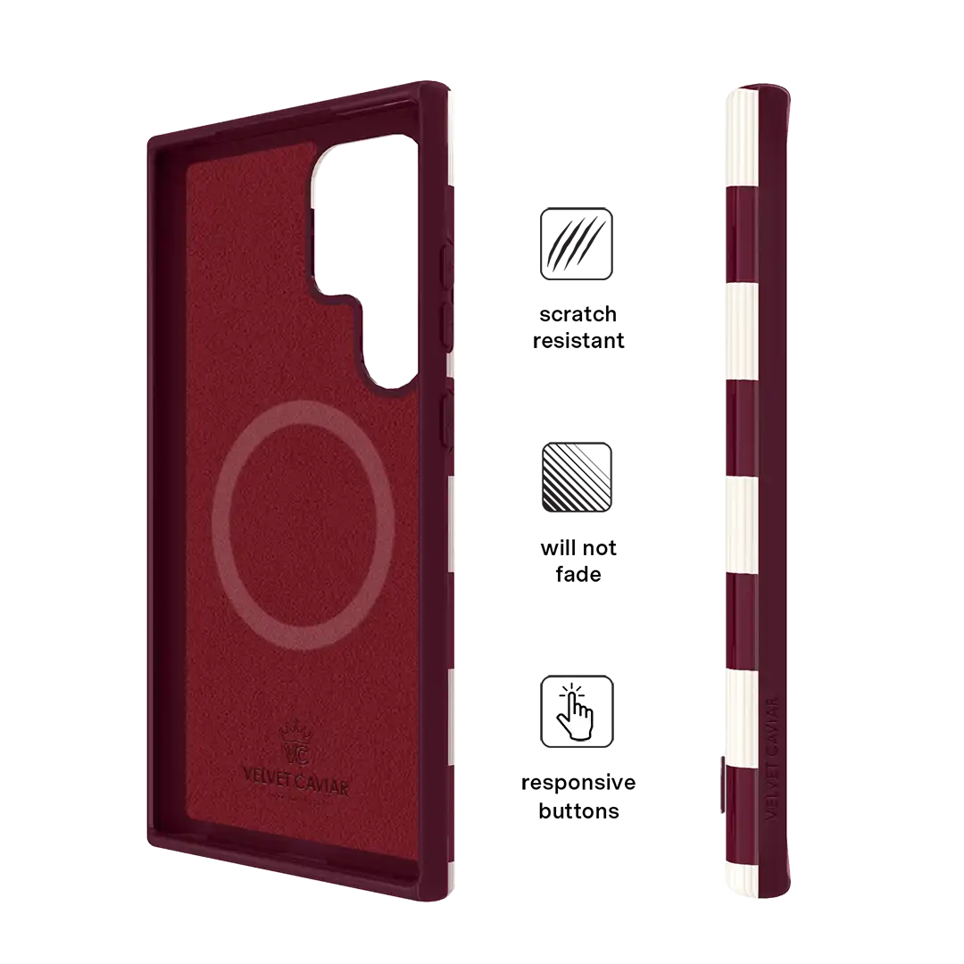 Burgundy Vibe Checker Samsung Case