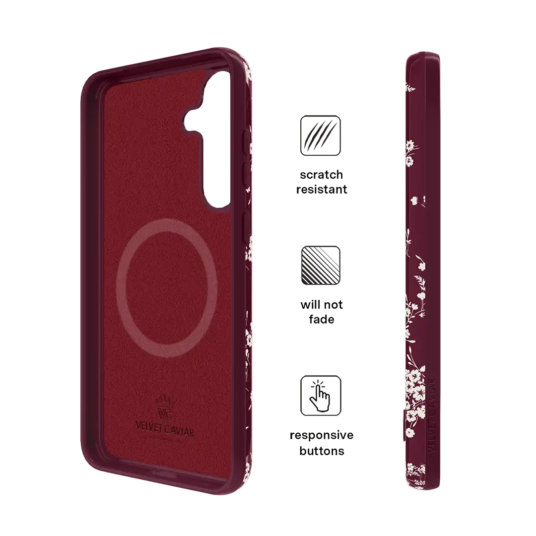 French Burgundy Floral Samsung Case