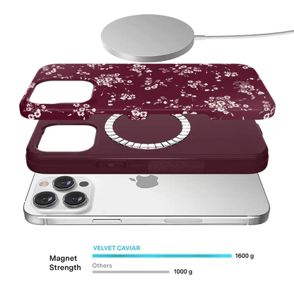 French Burgundy Floral iPhone Case