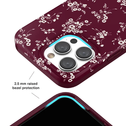 French Burgundy Floral iPhone Case