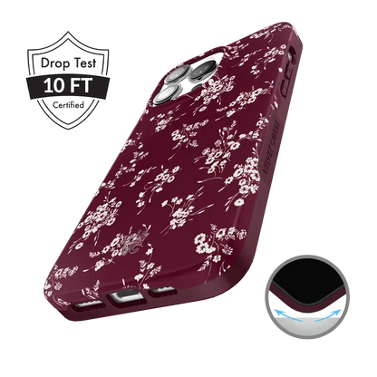 French Burgundy Floral iPhone Case