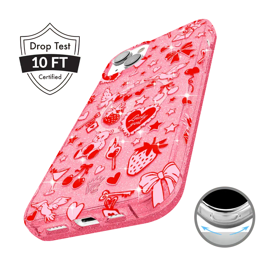 Be Mine Glitter iPhone Case