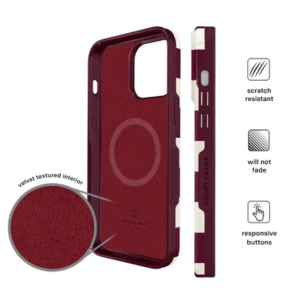 Burgundy Vibe Check iPhone Case