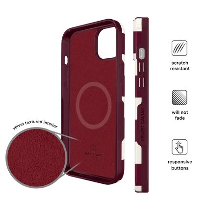 Burgundy Vibe Check iPhone Case