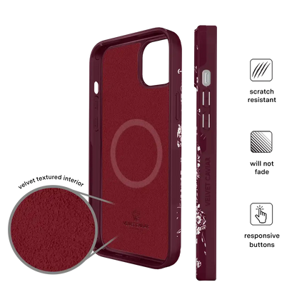 French Burgundy Floral iPhone Case