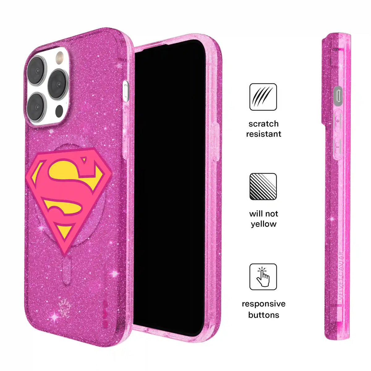 Supergirl Stardust Glitter iPhone Case