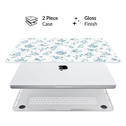 French Blue Floral MacBook Case