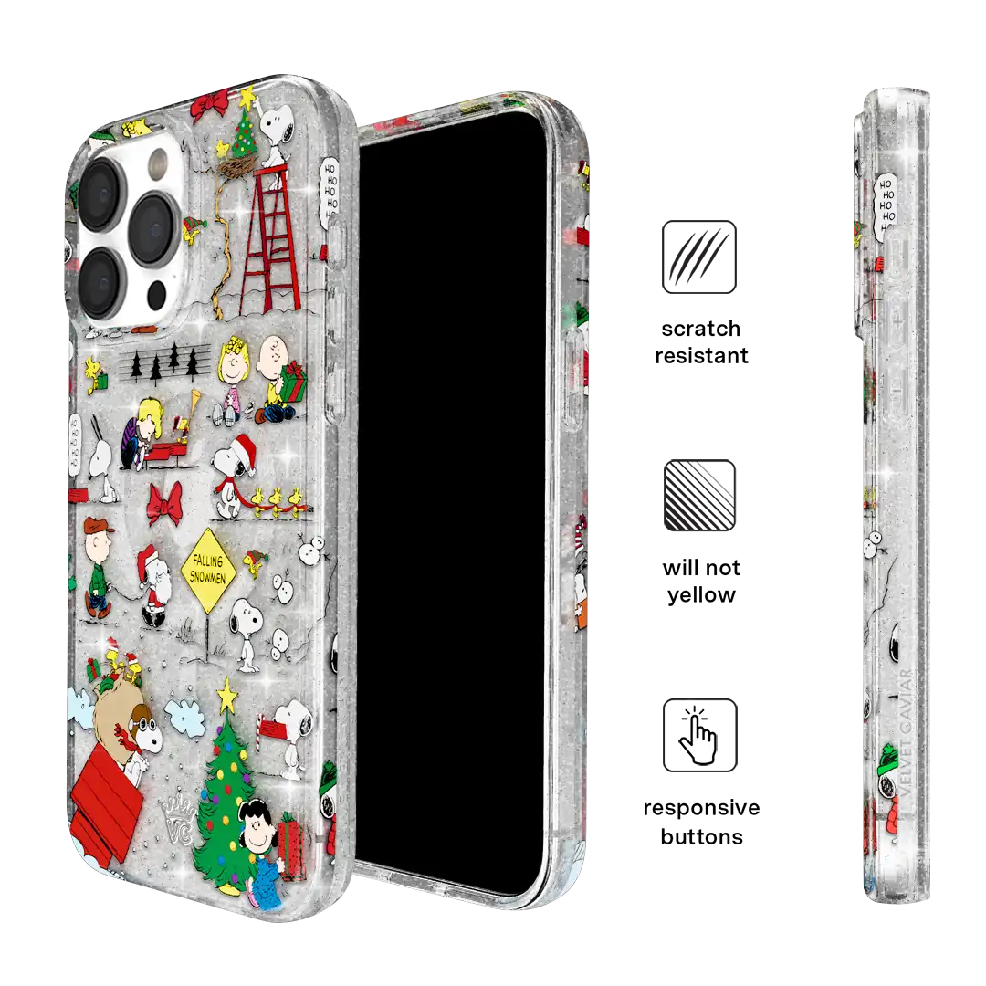 Snoopy Christmas Glitter iPhone Case