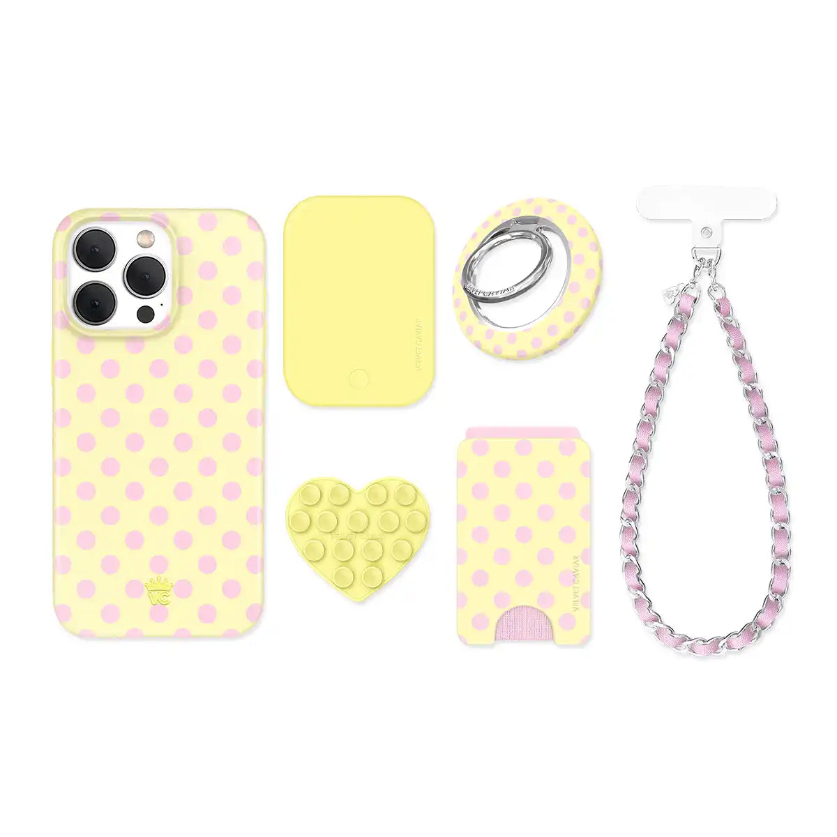 Buttercream Polka Dot iPhone Bundle Set