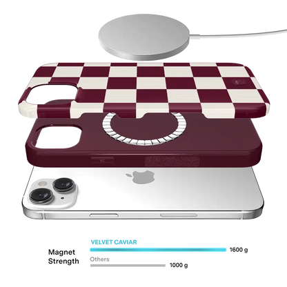 Burgundy Vibe Check iPhone Case