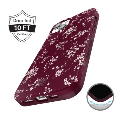 French Burgundy Floral iPhone Case