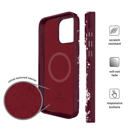 French Burgundy Floral iPhone Case