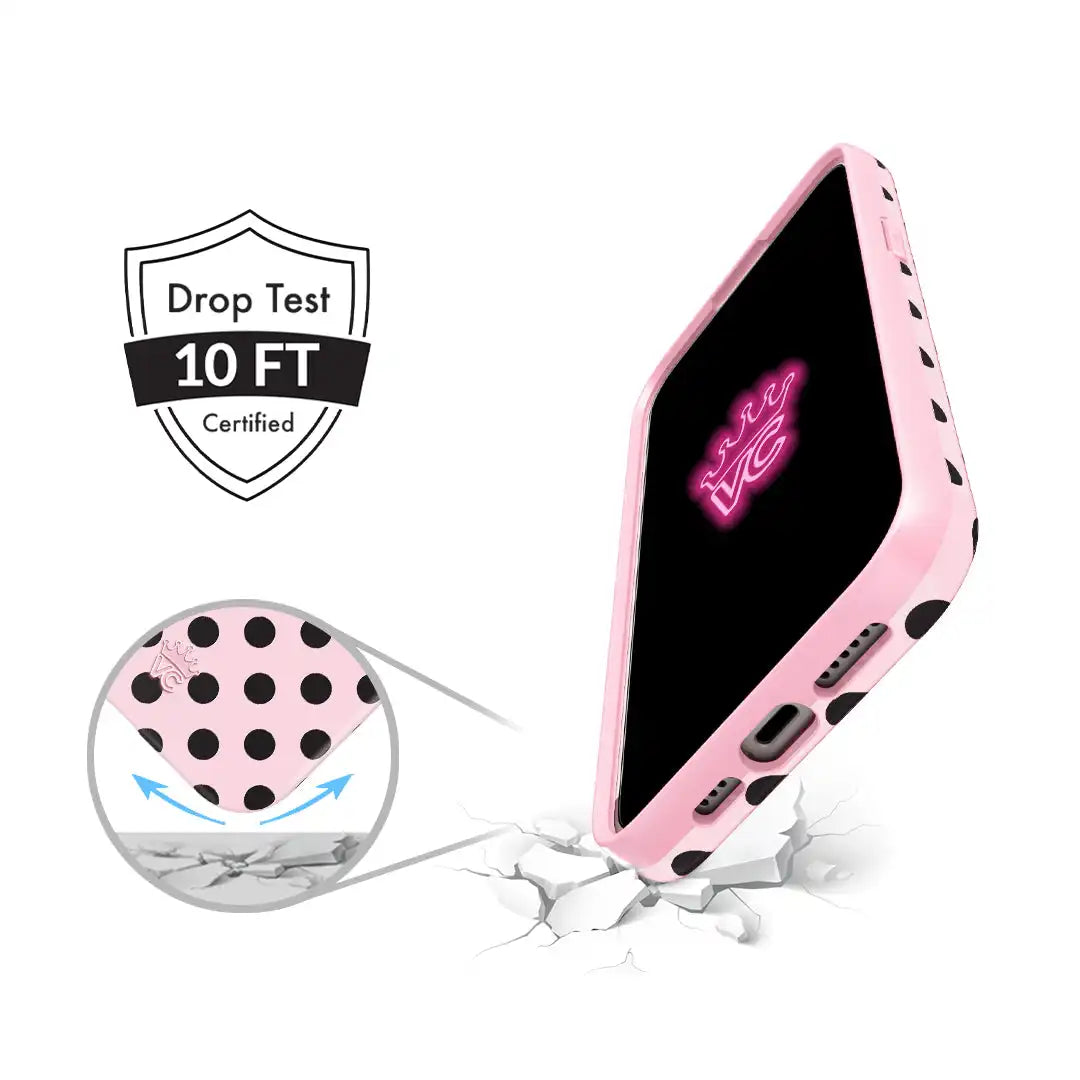 Princess Pink Polka Dot iPhone Case