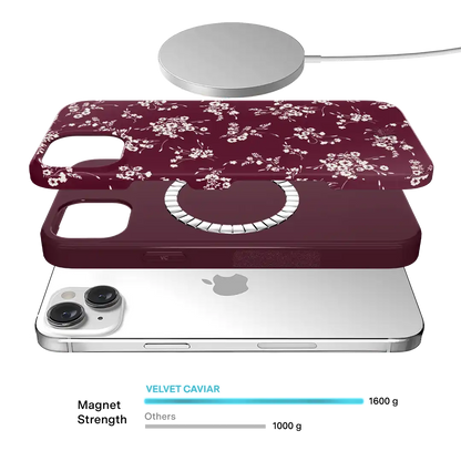 French Burgundy Floral iPhone Case