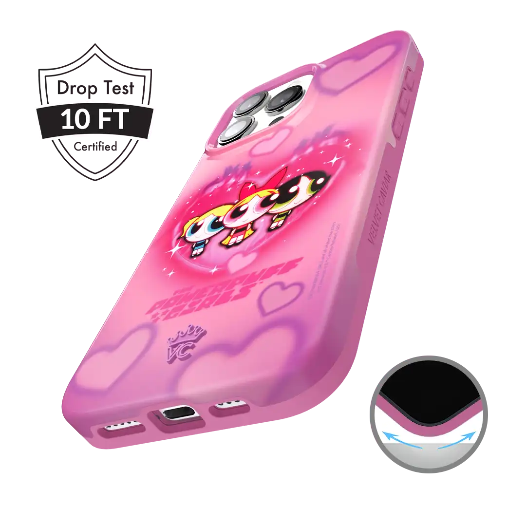 The Powerpuff Girls Airbrush Hearts iPhone Case