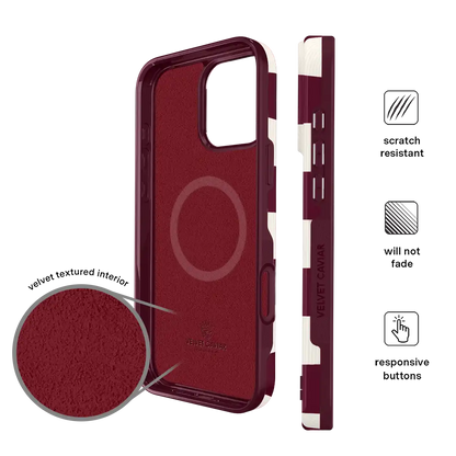 Burgundy Vibe Check iPhone Case