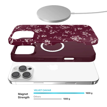French Burgundy Floral iPhone Case