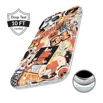 Snoopy Halloween Varsity Glitter iPhone Case