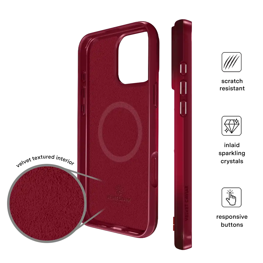 Black Cherry Crystal iPhone Case