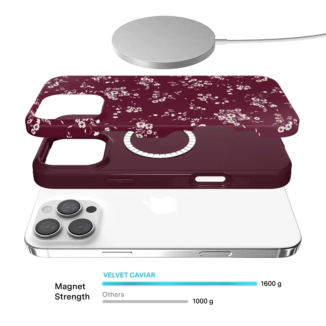 French Burgundy Floral iPhone Case