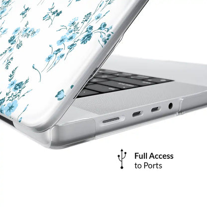 French Blue Floral MacBook Case