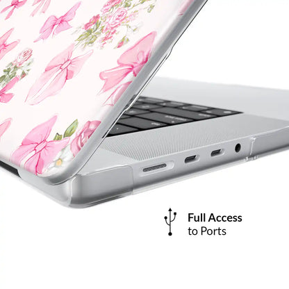 Posie Pink Bows MacBook Case