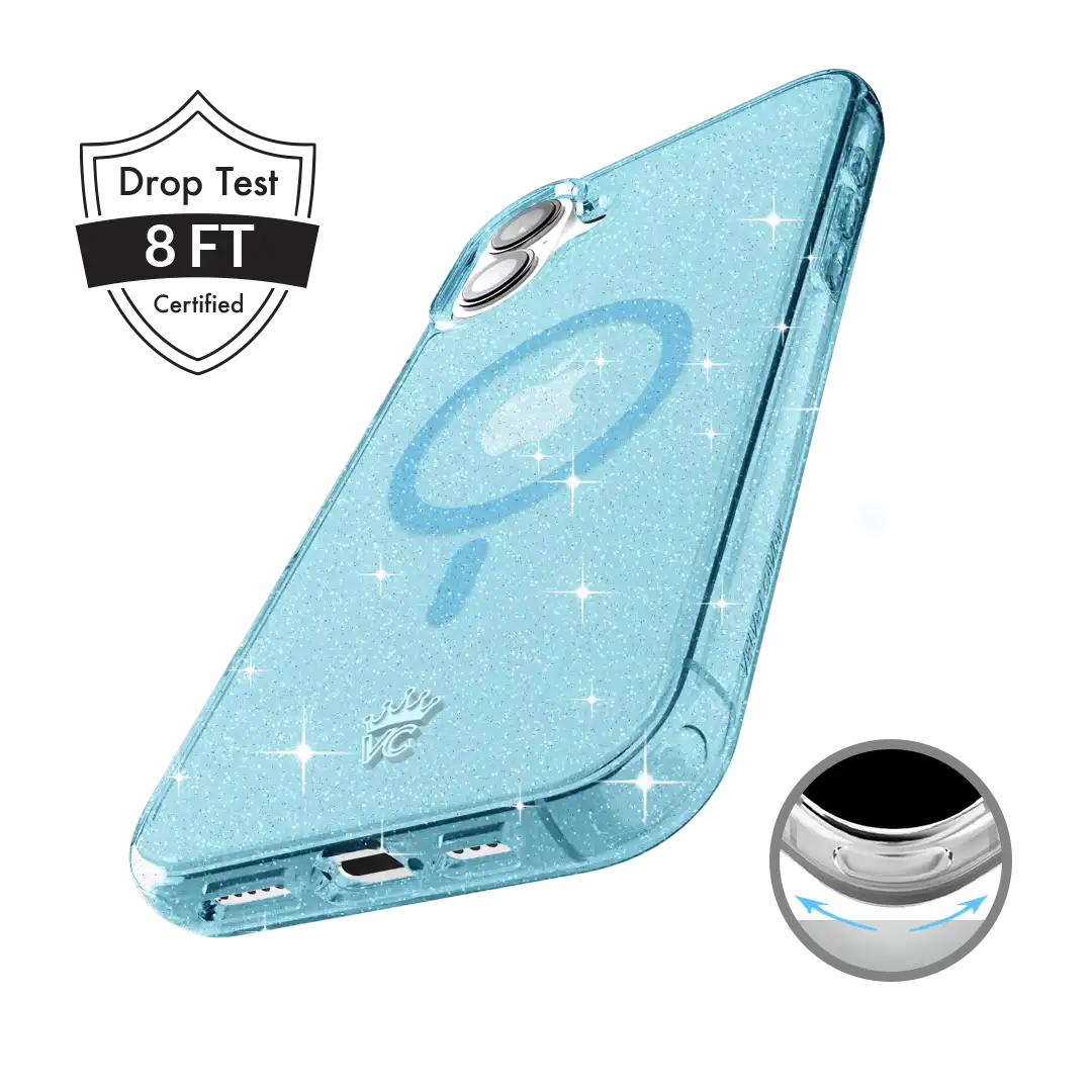 Blue Stardust Glitter iPhone Case