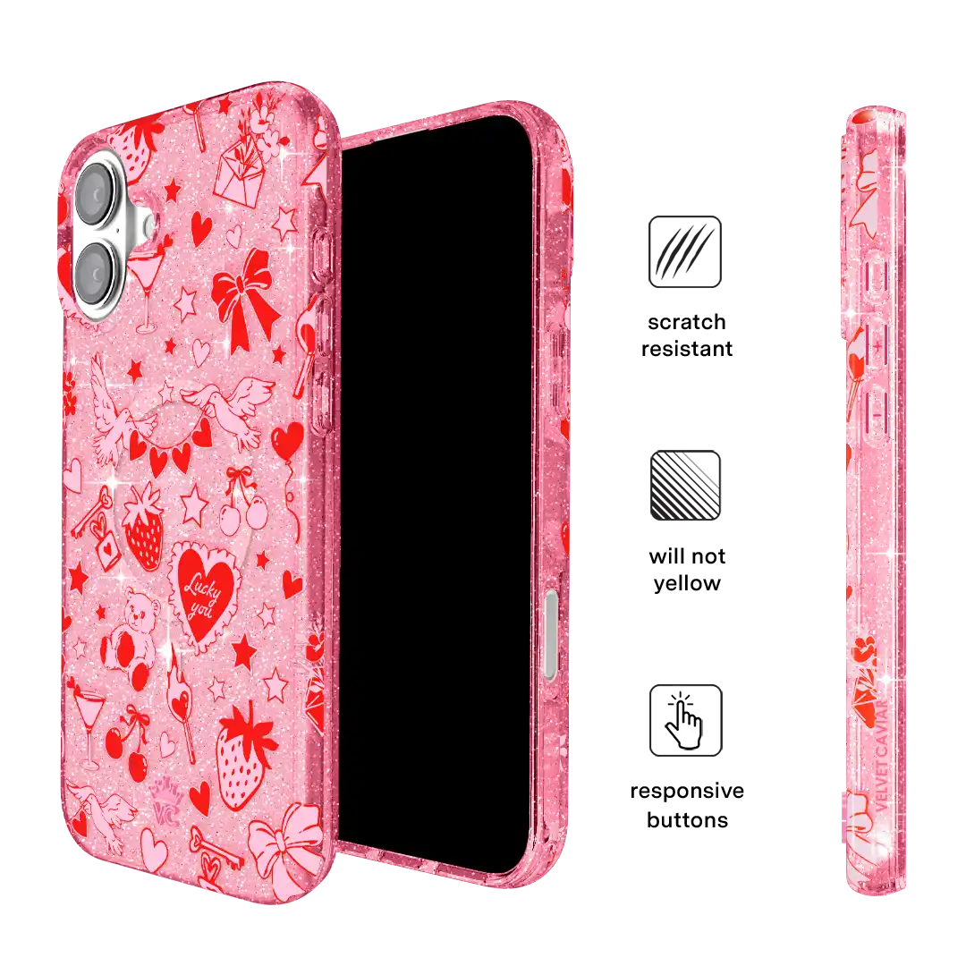 Be Mine Glitter iPhone Case