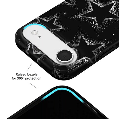 Crystal Chrome Stars iPhone Case
