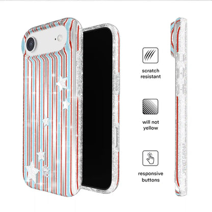 Stars & Stripes Glitter iPhone Case