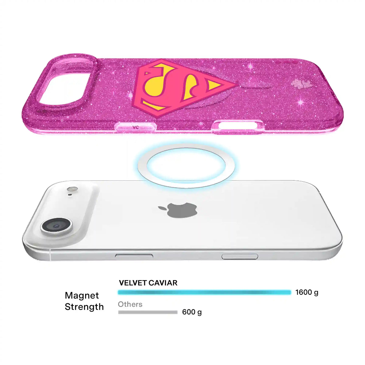 Supergirl Stardust Glitter iPhone Case
