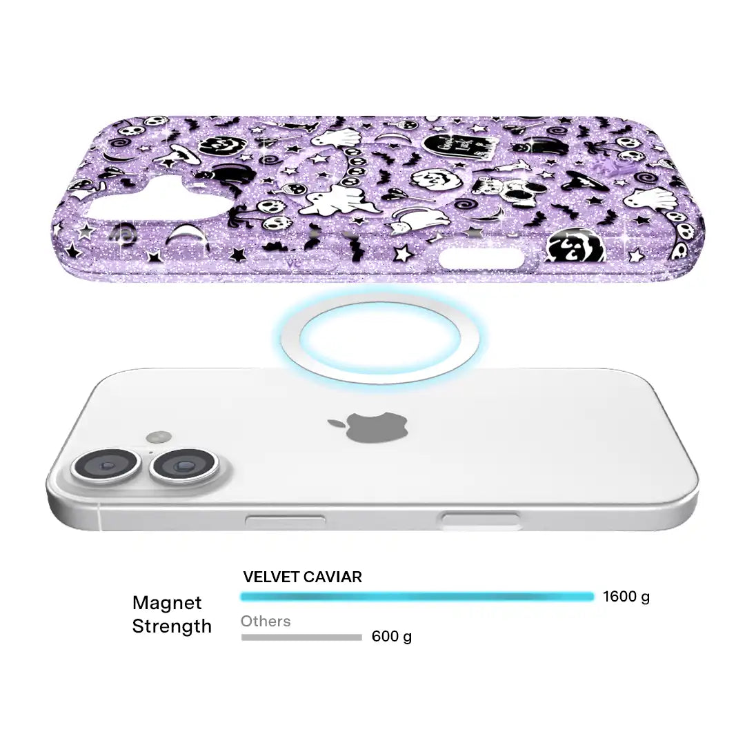 Witchy Lilac Glitter iPhone Case