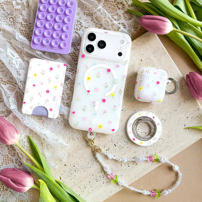 Tulip Pearl Chain Phone Charm