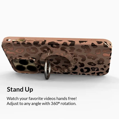 Bronze Chrome Leopard MagSafe Grip Ring