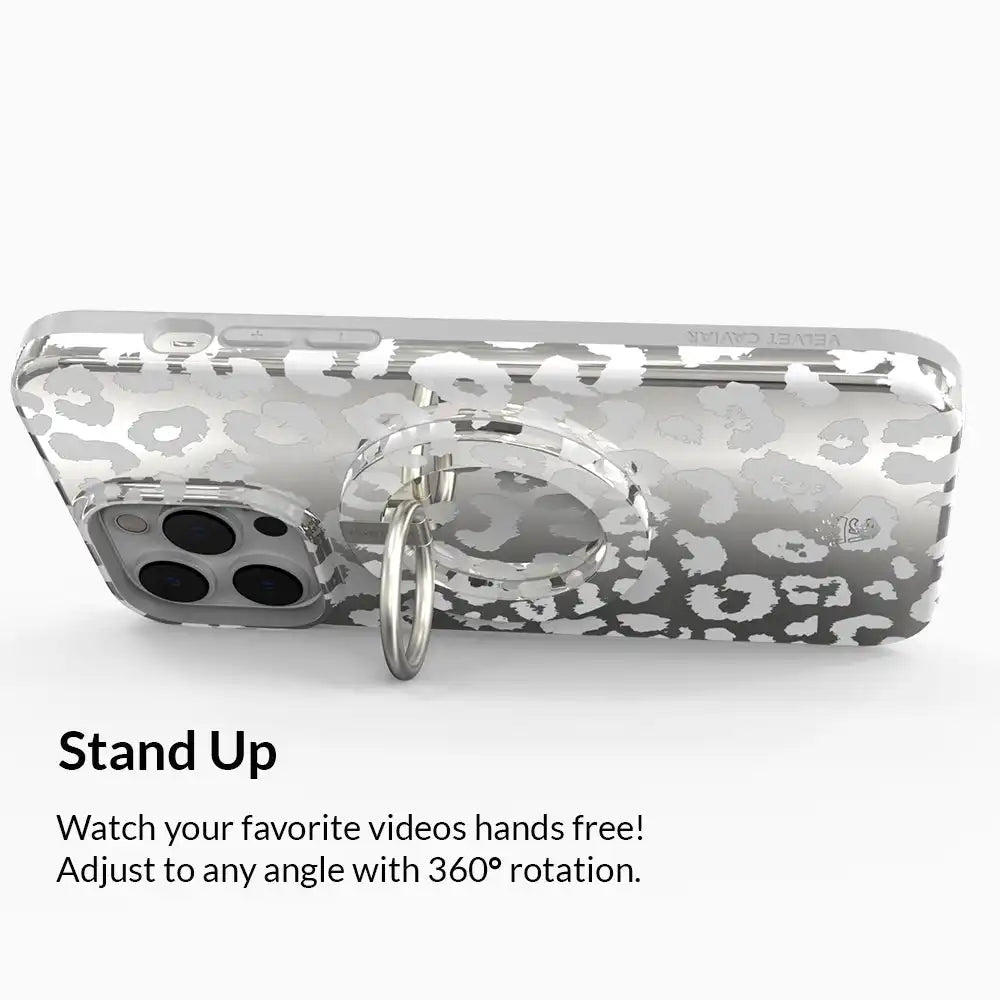 Chrome Leopard MagSafe Grip Ring