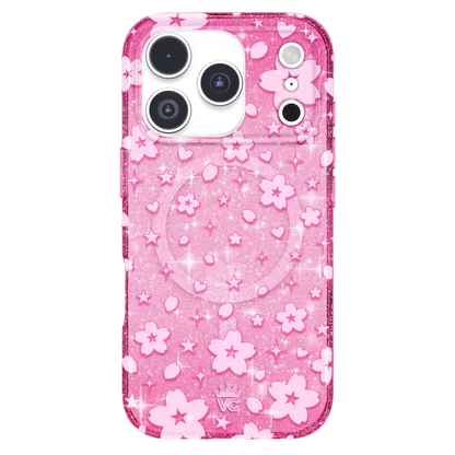 Cherry Blossom Glitter iPhone Case