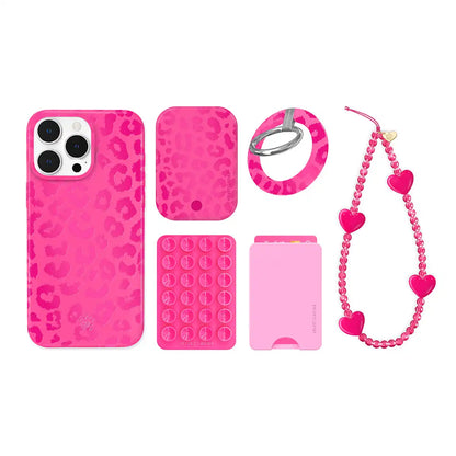 Even Hotter Pink Leopard iPhone Bundle Set