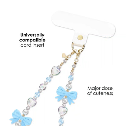 French Blue Bow Phone Charm