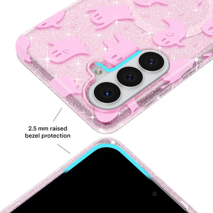 Ghosted Pink Glitter Samsung Case