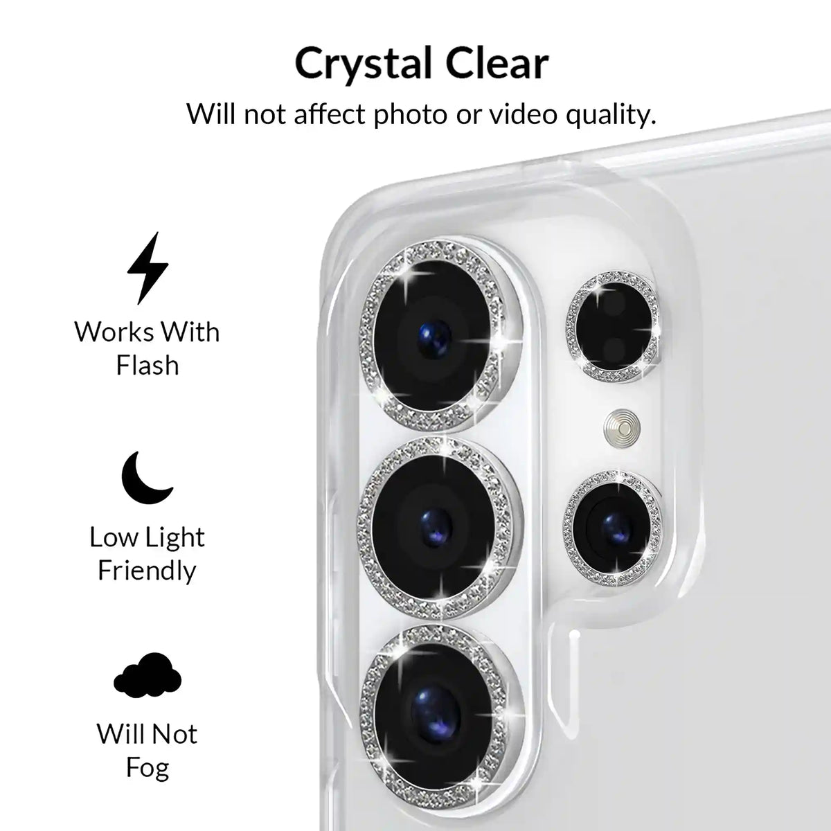 Crystal Glam Camera Lens Protector for Samsung
