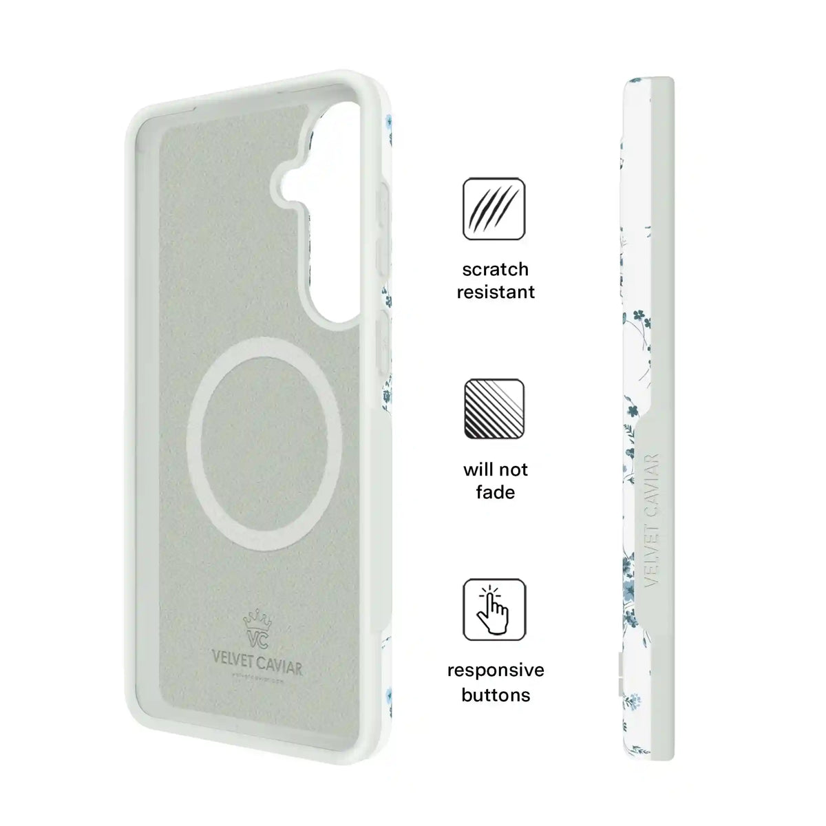 French Blue Floral Samsung Case