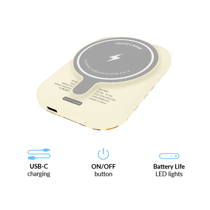 Snoopy Autumn Leaves Portable MagSafe Charger Power Pack