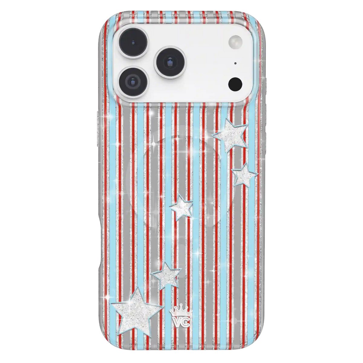Stars & Stripes Glitter iPhone Case
