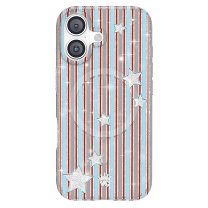 Stars & Stripes Glitter iPhone Case