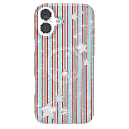 Stars & Stripes Glitter iPhone Case
