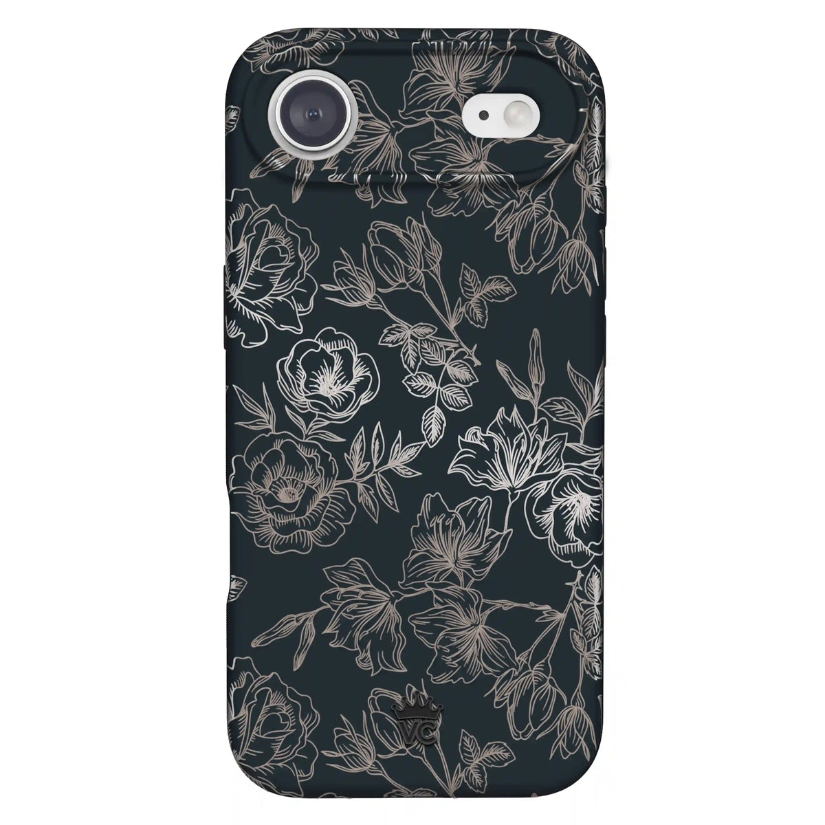 Floral Rose Gold Chrome iPhone Case