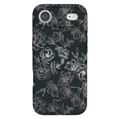 Floral Rose Gold Chrome iPhone Case